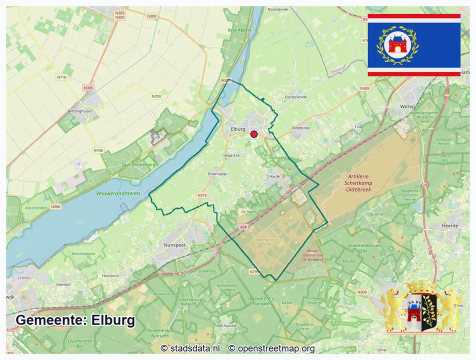 Schematische gemeentegrens Elburg